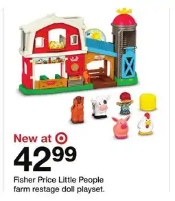 Target Fisher Price Little People farm restage doll playset offer
