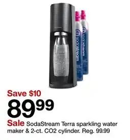 Target SodaStream Terra sparkling water maker & 2-ct. CO2 cylinder offer