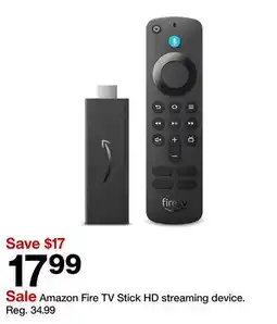 Target Amazon Fire TV Stick HD streaming device offer