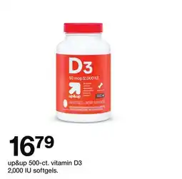 Target up & up 500-ct. vitamin D3 2,000 IU softgels offer