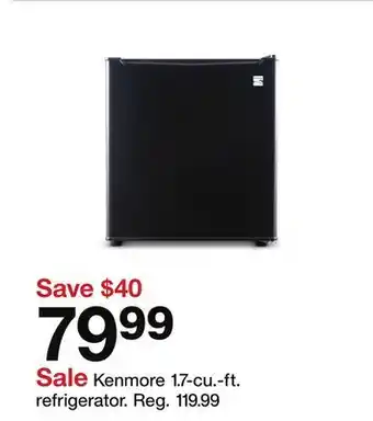 Target Kenmore 1.7-cu.-ft. refrigerator offer