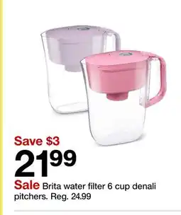Target Brita water filter 6 cup denali pitchers offer