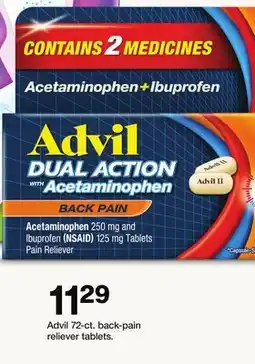 Target Advil 72-ct. back-pain reliever tablets offer