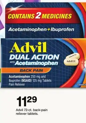 Target Advil 72-ct. back-pain reliever tablets offer