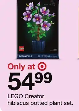 Target LEGO Creator hibiscus potted plant set offer