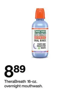 Target TheraBreath 16-oz. overnight mouthwash offer