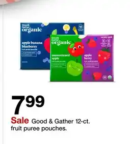 Target Good & Gather 12-ct. fruit puree pouches offer