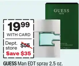 CVS GUESS Man EDT spray 2.5 oz offer