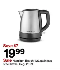 Target Hamilton Beach 1.2L stainless steel kettle offer