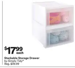 Michaels Stackable Storage Drawer by Simply Tidy offer