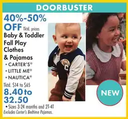 Boscov's Baby & Toddler Fall Play Clothes & Pajamas offer