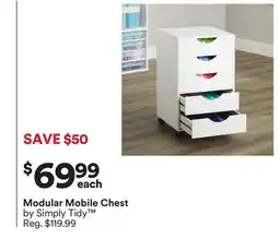 Michaels Modular Mobile Chest by Simply Tidy offer
