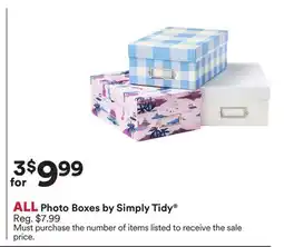 Michaels ALL Photo Boxes by Simply Tidy offer