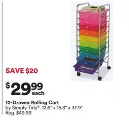 Michaels 10-Drawer Rolling Cart offer