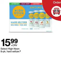 Target Select High Noon 8-pk. hard seltzer‡ offer