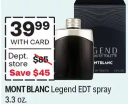 CVS MONT BLANC Legend EDT spray 3.3 oz offer