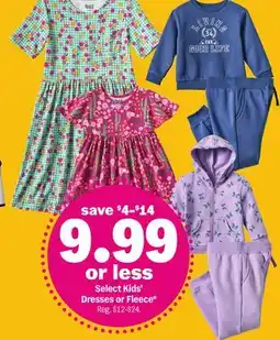 Meijer Select Kids' Dresses or Fleece offer
