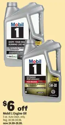 Meijer Mobil 1 Engine Oil offer