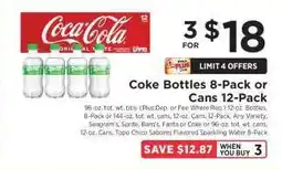 ShopRite Coke Bottles 8-Pack or Cans 12-Pack offer