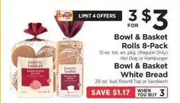 ShopRite Bowl & Basket Rolls 8-Pack offer
