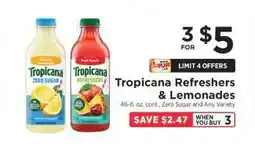 ShopRite Tropicana Refreshers & Lemonades offer