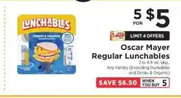ShopRite Oscar Mayer Regular Lunchables offer