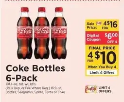 ShopRite Coke Bottles 6-Pack offer