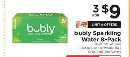 ShopRite bubly Sparkling Water 8-Pack offer