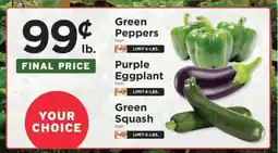 ShopRite Green Peppers, Purple Eggplant, Green Squash offer