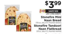 ShopRite Stonefire Mini Naan Bread / Stonefire Tandoori Naan Flatbread offer