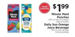 ShopRite Minute Maid Punches / Daily Sun Orange Juice Beverage offer