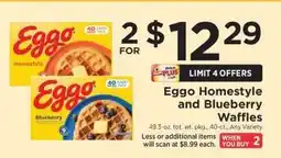ShopRite Eggo Homestyle and Blueberry Waffles offer