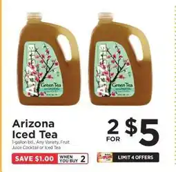ShopRite Arizona Iced Tea offer