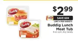 ShopRite Buddig Lunch Meat Tub offer