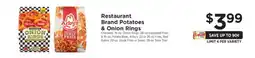 ShopRite Restaurant Brand Potatoes & Onion Rings offer