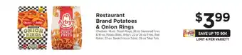 ShopRite Restaurant Brand Potatoes & Onion Rings offer