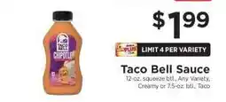 ShopRite Taco Bell Sauce offer