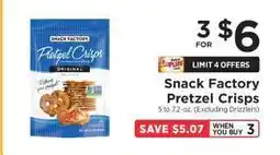 ShopRite Snack Factory Pretzel Crisps offer