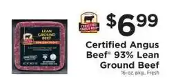 ShopRite Certified Angus Beef 93% Lean Ground Beef offer