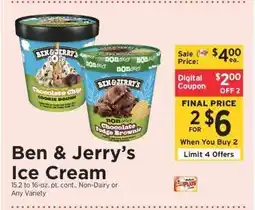 ShopRite Ben & Jerry's Ice Cream offer