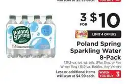 ShopRite Poland Spring Sparkling Water 8-Pack offer