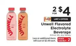 ShopRite Unwell Flavored Electrolyte Beverage offer