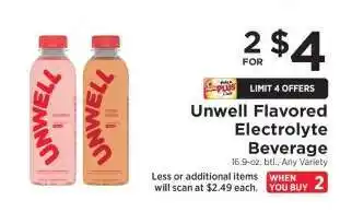 ShopRite Unwell Flavored Electrolyte Beverage offer