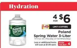 ShopRite Poland Spring Water 3-Liter offer
