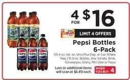 ShopRite Pepsi Bottles 6-Pack offer