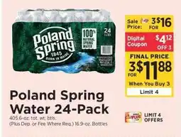 ShopRite Poland Spring Water 24-Pack offer