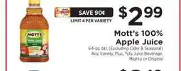 ShopRite Mott's 100% Apple Juice offer