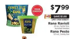 ShopRite Rana Ravioli / Rana Pesto offer
