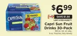 ShopRite Capri Sun Fruit Drinks 30-Pack offer