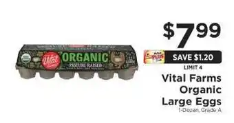 ShopRite Vital Farms Organic Large Eggs offer